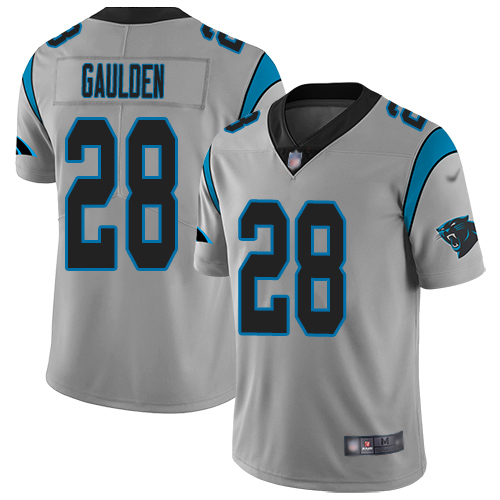 Carolina Panthers Limited Silver Men Rashaan Gaulden Jersey NFL Football #28 Inverted Legend